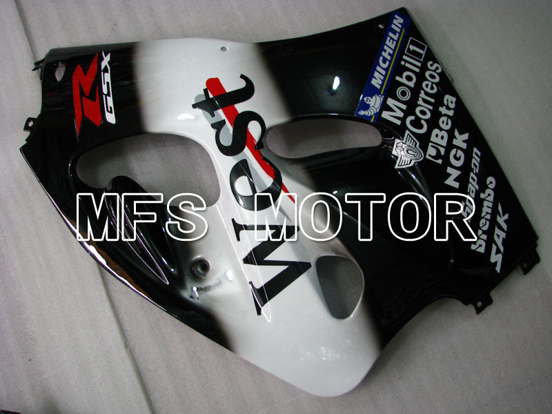 Suzuki GSXR600 1997-2000 ABS Fairing - West - Black White - MFS2535