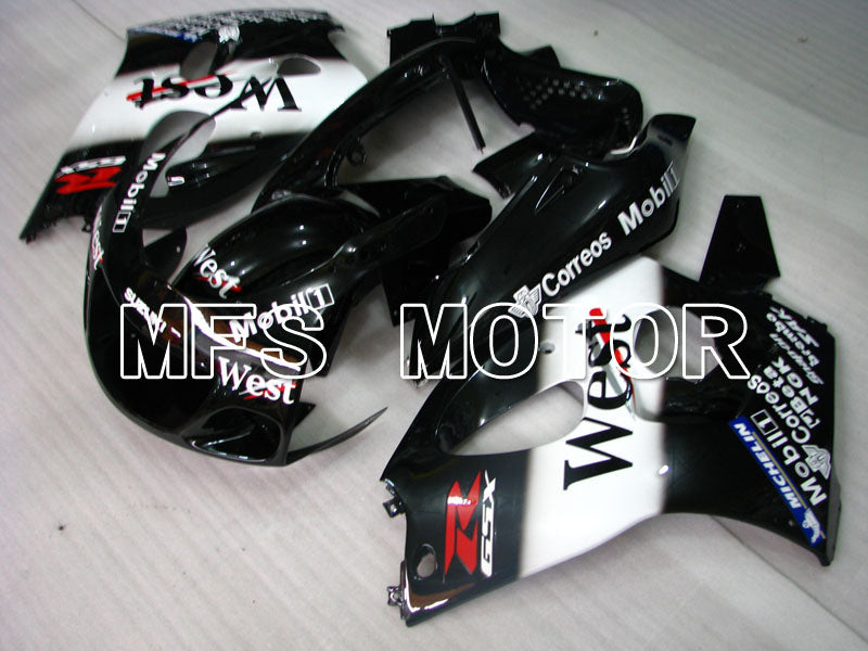Suzuki GSXR600 1997-2000 ABS Fairing - West - Black White - MFS2535