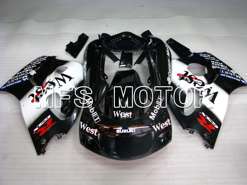 Suzuki GSXR600 1997-2000 ABS Fairing - West - Black White - MFS2535