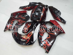 Suzuki GSXR600 1997-2000 ABS Fairing - Flame - Black Orange - MFS2560