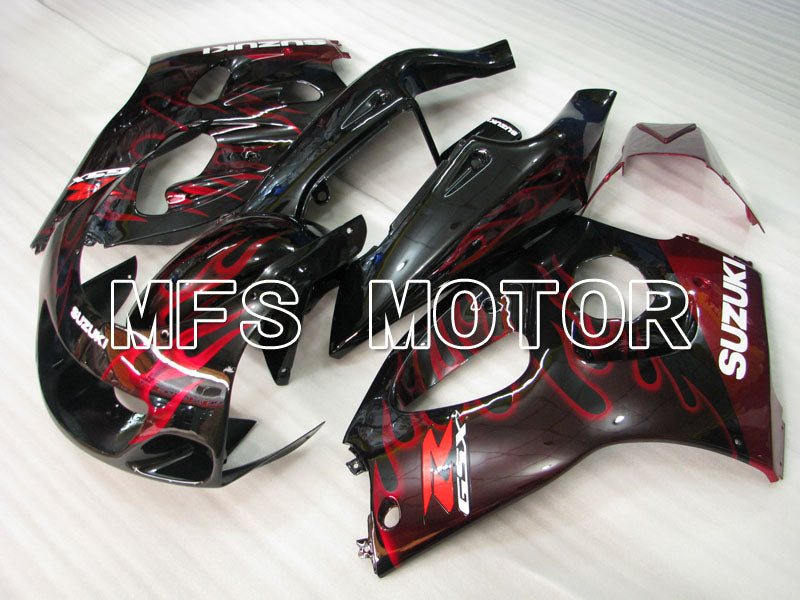 Carénage ABS Suzuki GSXR750 1996-1999 - Flamme - Noir Rouge - MFS6880