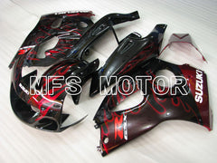 Carénage ABS Suzuki GSXR750 1996-1999 - Flamme - Noir Rouge - MFS6880