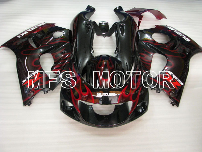 Carénage ABS Suzuki GSXR750 1996-1999 - Flamme - Noir Rouge - MFS6880