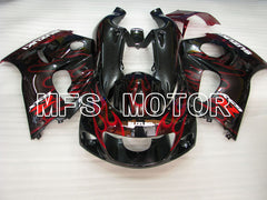 Suzuki GSXR600 1997-2000 ABS Fairing - Flame - Black Red - MFS2563