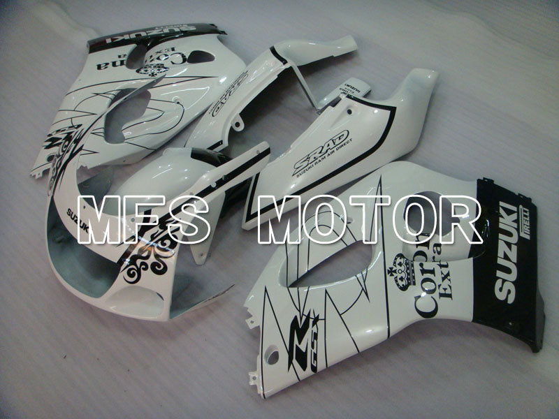 Suzuki GSXR600 1997-2000 ABS Fairing - Corona - Black White - MFS2569