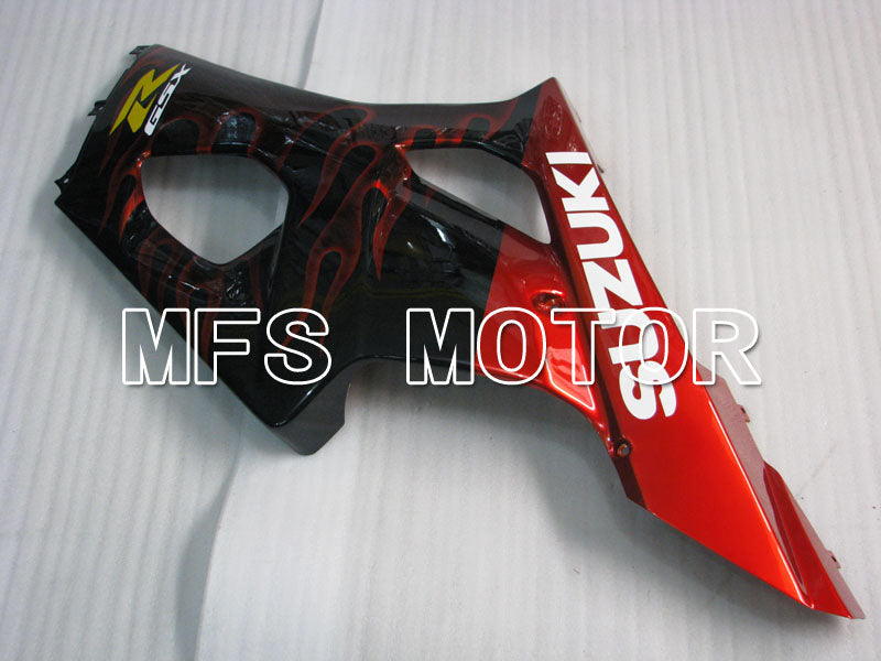 Suzuki GSXR1000 2003-2004 Injection ABS verkleidung - Flamme - Schwarz Rot - MFS2576