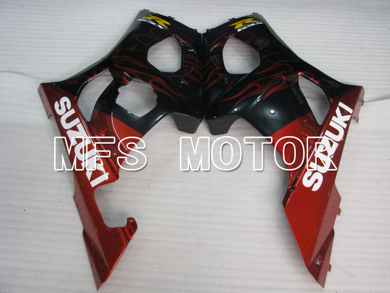 Suzuki GSXR1000 2003-2004 Injection ABS verkleidung - Flamme - Schwarz Rot - MFS2576