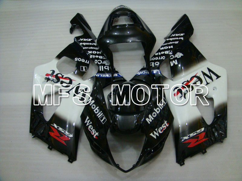 Suzuki GSXR1000 2003-2004 Injection ABS Fairing - West - Black White - MFS2603
