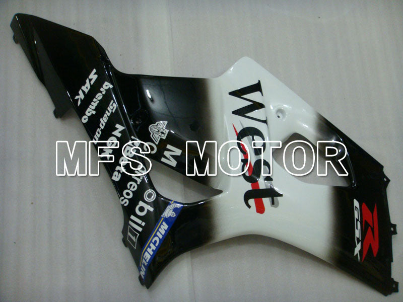 Suzuki GSXR1000 2003-2004 Injection ABS Fairing - West - Black White - MFS2603