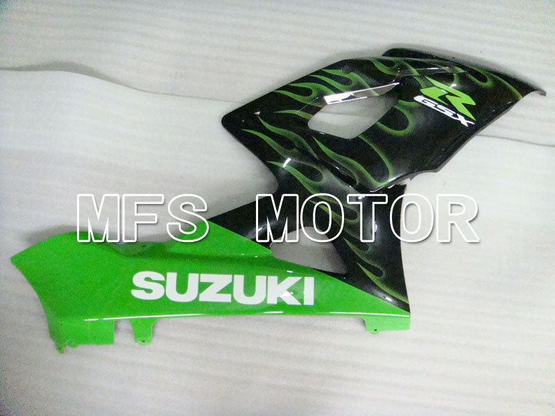 Suzuki GSXR1000 2005-2006 Injection ABS Fairing - Flame - Black Green - MFS2624