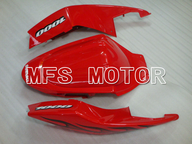 Suzuki GSXR1000 2005-2006 Injection ABS Fairing - Flame - Black Red - MFS2626