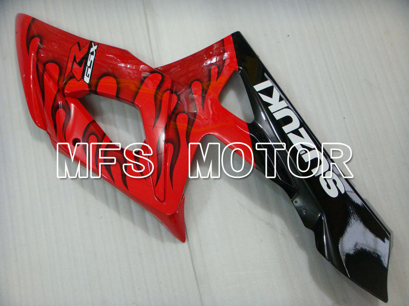 Suzuki GSXR1000 2005-2006 Injection ABS Fairing - Flame - Black Red - MFS2626
