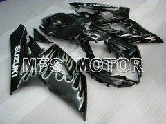 Suzuki GSXR1000 2005-2006 Injection ABS verkleidung - Flamme - Schwarz Silber - MFS2628