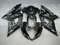 Suzuki GSXR1000 2005-2006 Injection ABS verkleidung - Flamme - Schwarz Silber - MFS2628