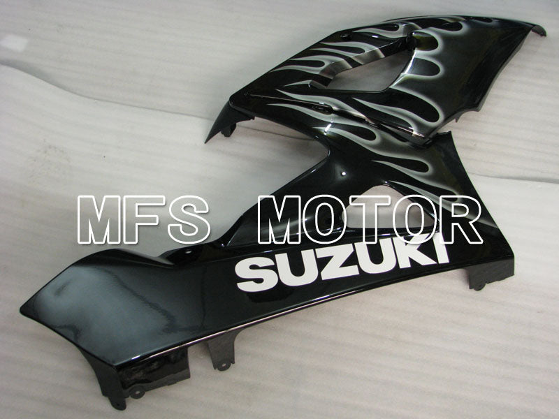 Suzuki GSXR1000 2005-2006 Injection ABS verkleidung - Flamme - Schwarz Silber - MFS2628