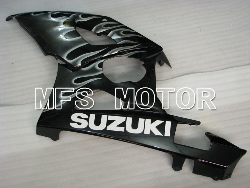 Suzuki GSXR1000 2005-2006 Injection ABS verkleidung - Flamme - Schwarz Silber - MFS2628