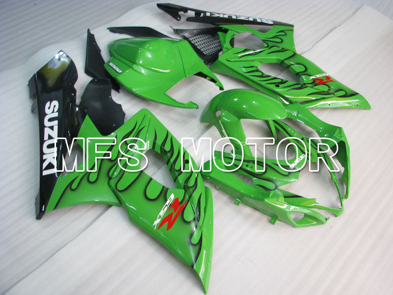 Suzuki GSXR1000 2005-2006 Injection ABS Fairing - Flame - Black Green - MFS2654