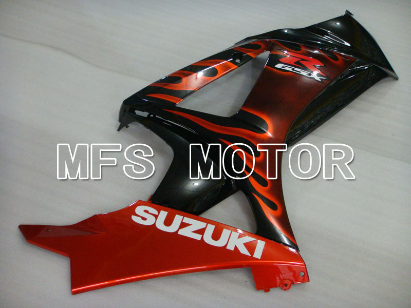Suzuki GSXR1000 2007-2008 Injection ABS verkleidung - Flamme - Schwarz Rot - MFS2668