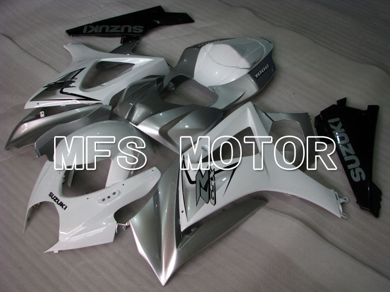 Suzuki GSXR1000 2007-2008 Injection ABS verkleidung - Factory Style - Weiß Silber - MFS2680