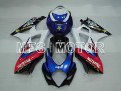Suzuki GSXR1000 2007-2008 Injection ABS verkleidung - Rockstar - Weiß Blau - MFS2683
