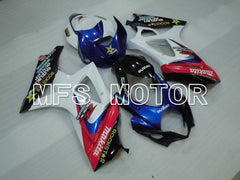 Suzuki GSXR1000 2007-2008 Injection ABS verkleidung - Rockstar - Weiß Blau - MFS2683