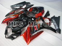 Suzuki GSXR1000 2007-2008 Injection ABS verkleidung - Factory Style - Schwarz Rot - MFS2684