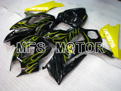 Suzuki GSXR1000 2007-2008 Injection ABS verkleidung - Flamme - Schwarz Gelb - MFS2690