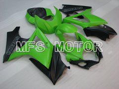 Suzuki GSXR1000 2007-2008 Injection ABS Fairing - Factory Style - Black Green Matte - MFS2692