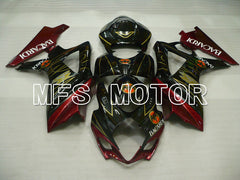 Suzuki GSXR1000 2007-2008 Injection ABS Fairing - BACARDI - Black Red - MFS2694
