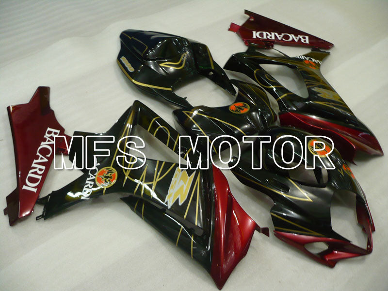 Suzuki GSXR1000 2007-2008 Injection ABS Fairing - BACARDI - Black Red - MFS2694