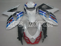 Suzuki GSXR1000 2009-2016 Injection ABS verkleidung - Factory Style - Weiß Blau - MFS2709