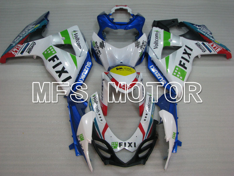 Carénage ABS injecté Suzuki GSXR1000 2009-2016 - FIXI - Blanc Bleu - MFS2729