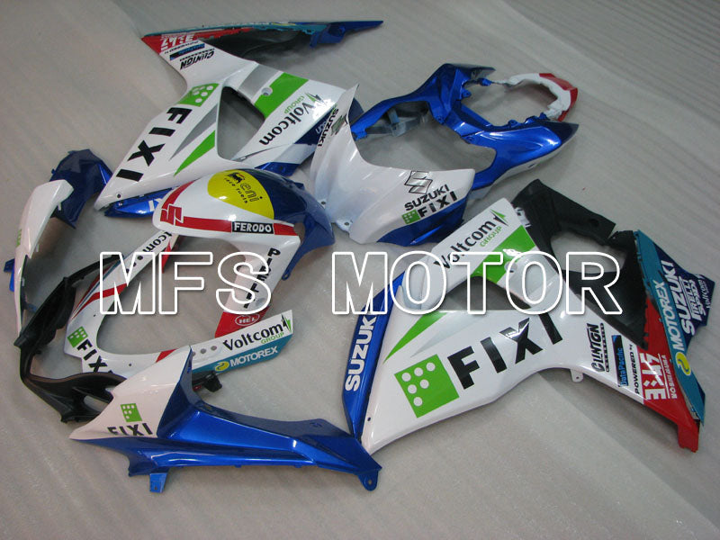 Carénage ABS injecté Suzuki GSXR1000 2009-2016 - FIXI - Blanc Bleu - MFS2729
