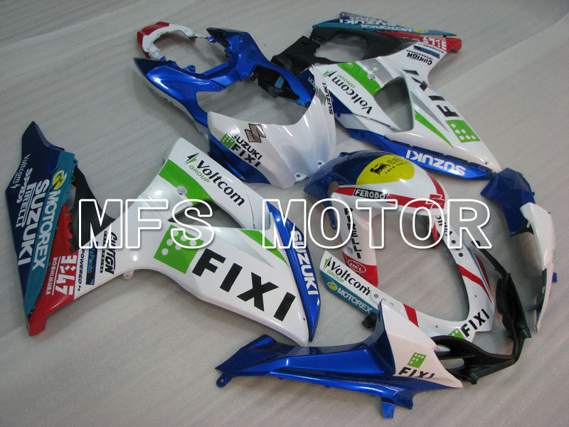 Carénage ABS injecté Suzuki GSXR1000 2009-2016 - FIXI - Blanc Bleu - MFS2729