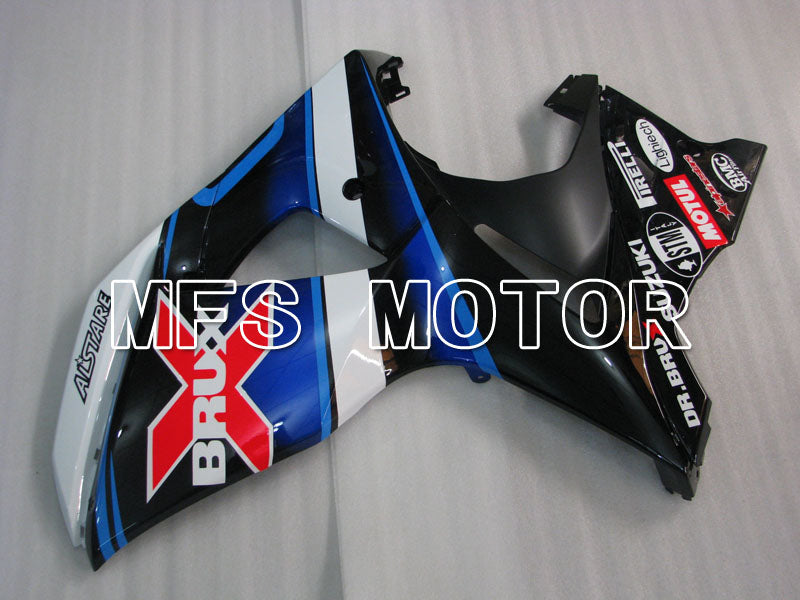 Suzuki GSXR1000 2009-2016 Injection ABS verkleidung - BRUX - Schwarz Weiß - MFS2735