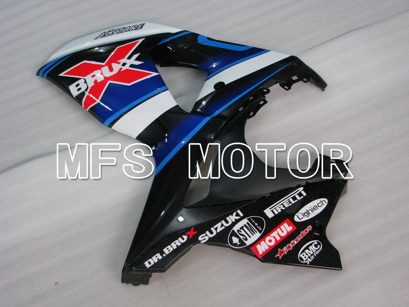 Suzuki GSXR1000 2009-2016 Injection ABS verkleidung - BRUX - Schwarz Weiß - MFS2735