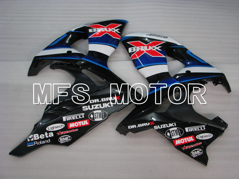 Suzuki GSXR1000 2009-2016 Injection ABS verkleidung - BRUX - Schwarz Weiß - MFS2735