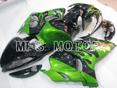 Suzuki GSXR1300 Hayabusa 2008-2020 Injection ABS Fairing - Flame - Black Green - MFS2763