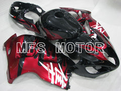 Suzuki GSXR1300 Hayabusa 1999-2007 Injection ABS verkleidung - Flamme - Schwarz Rot - MFS2806