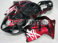 Suzuki GSXR1300 Hayabusa 1999-2007 Injection ABS verkleidung - Flamme - Schwarz Rot - MFS2806