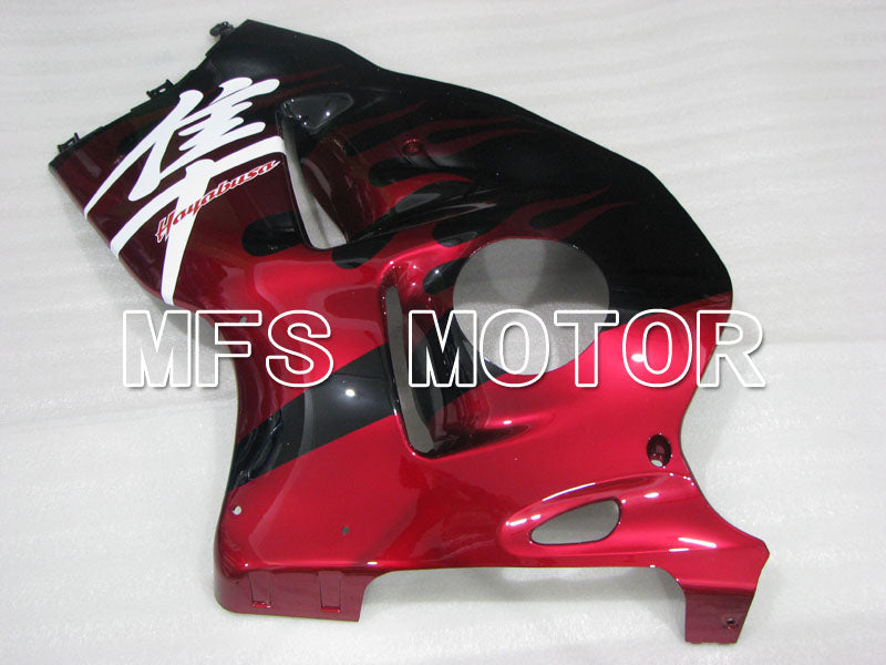 Suzuki GSXR1300 Hayabusa 1999-2007 Injection ABS verkleidung - Flamme - Schwarz Rot - MFS2806