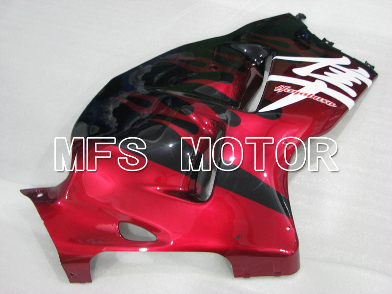 Suzuki GSXR1300 Hayabusa 1999-2007 Injection ABS verkleidung - Flamme - Schwarz Rot - MFS2806
