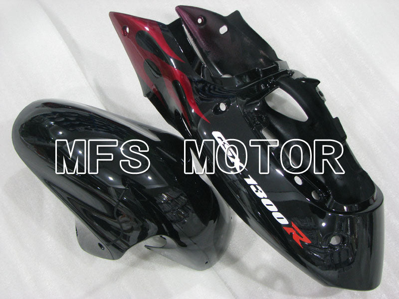 Suzuki GSXR1300 Hayabusa 1999-2007 Injection ABS verkleidung - Flamme - Schwarz Rot - MFS2806