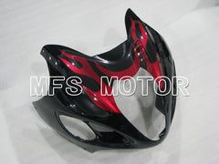 Suzuki GSXR1300 Hayabusa 1999-2007 Injection ABS verkleidung - Flamme - Schwarz Rot - MFS2806