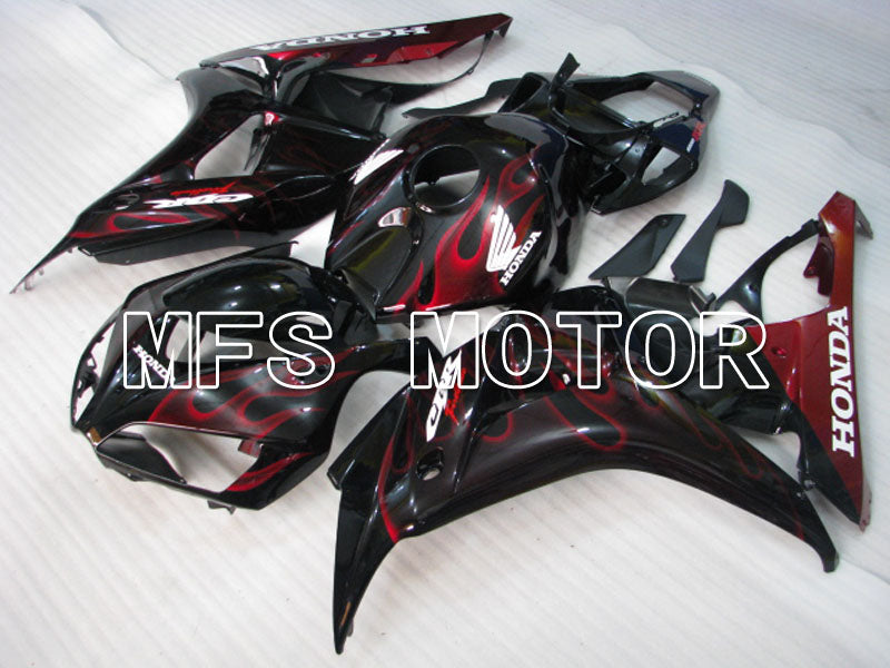 Carénage ABS injecté Honda CBR1000RR 2006-2007 - Flamme - Noir Rouge - MFS2881