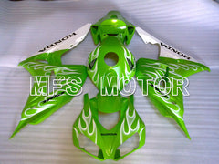 Honda CBR1000RR 2006-2007 Injection ABS verkleidung - Flamme - Weiß Grün - MFS2919