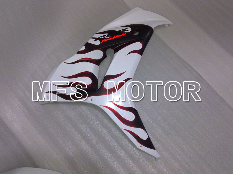 Honda CBR1000RR 2006-2007 Injection ABS Fairing - Flame - Black White - MFS2933