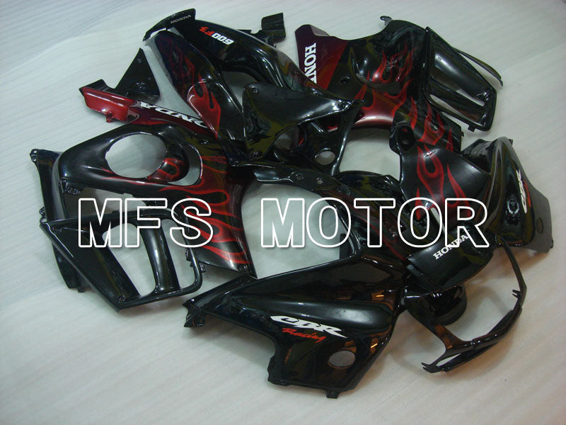 Honda CBR600 F3 1997-1998 Injection ABS Fairing - Flame - Black Red - MFS3058