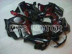 Honda CBR600 F3 1997-1998 Injection ABS Fairing - Flame - Black Red - MFS3058