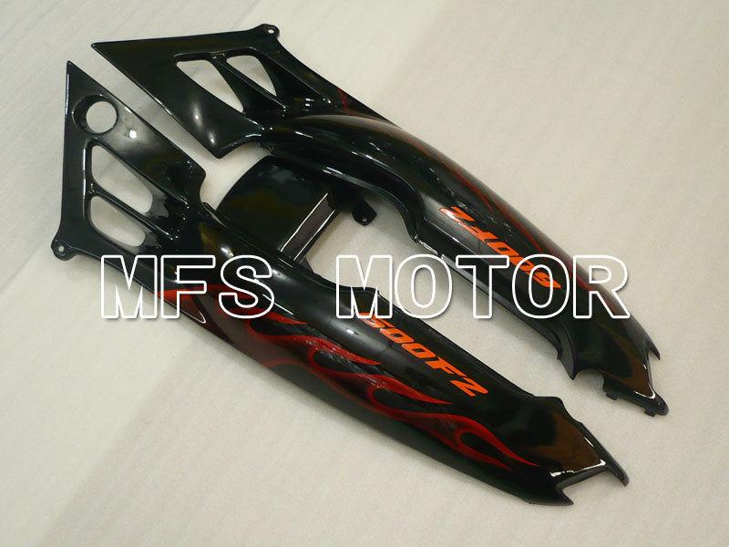 Honda CBR600 F2 1991-1994 ABS Fairing - Flame - Black Orange - MFS3103